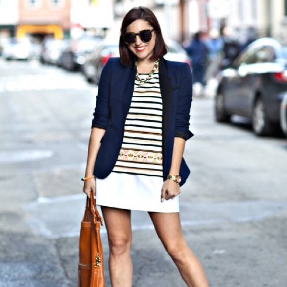 J. Crew Tops - [J. Crew] Stripe Embroidered Stitchwork Top XS